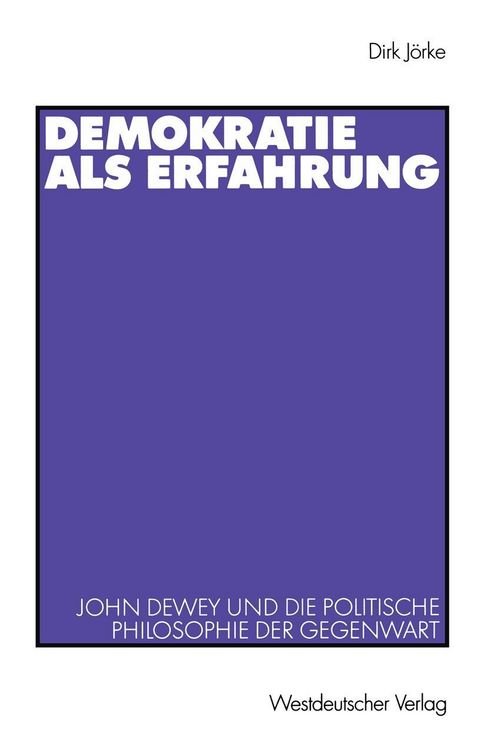 Produktbild: Demokratie als Erfahrung