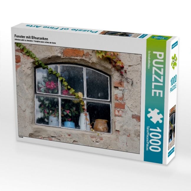 Produktbild: CALVENDO Puzzle Fenster mit Efeuranken | 1000 Teile Lege-Gr&ouml;&szlig;e 64x48cm Foto-Puzzle f&uuml;r gl&uuml;ckliche Stunden