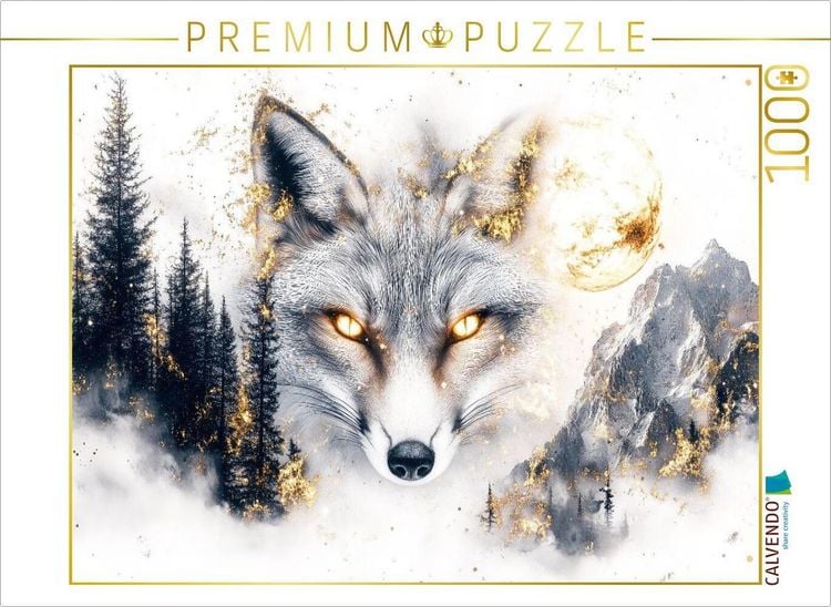 Produktbild: CALVENDO Puzzle Mit jedem Atemzug webt der Fuchs die Magie in die Welt | 1000 Teile Lege-Gr&ouml;&szlig;e 64x48cm Foto-Puzzle f&uuml;r gl&uuml;ckliche Stunden