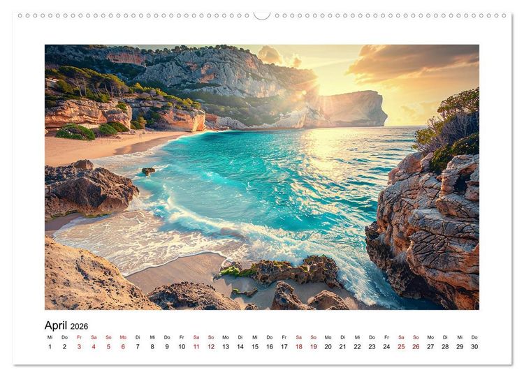 Produktbild: Traumhafte Buchten (hochwertiger Premium Wandkalender 2026 DIN A2 quer), Kunstdruck in Hochglanz