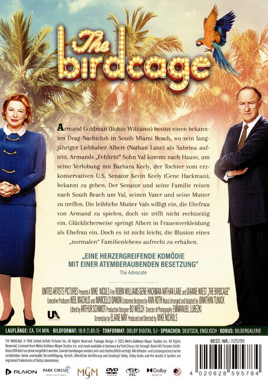 Produktbild: The Birdcage - Ein Paradies f&uuml;r schrille V&ouml;gel