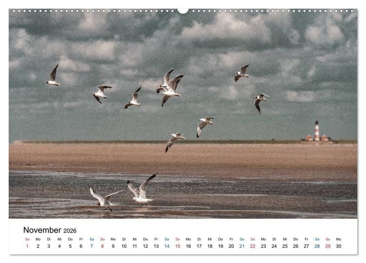 Produktbild: Lichtstimmungen in Sankt Peter-Ording (Wandkalender 2026 DIN A2 quer), CALVENDO Monatskalender