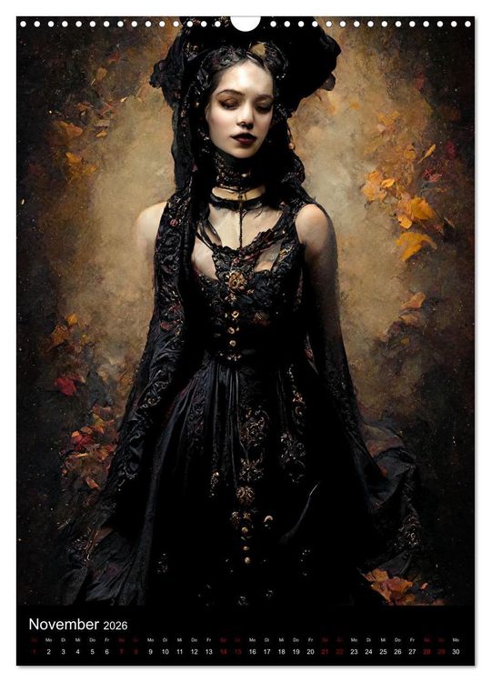 Produktbild: Gothik im Portrait - Viktorianische Kleider (Wandkalender 2026 DIN A3 hoch), CALVENDO Monatskalender