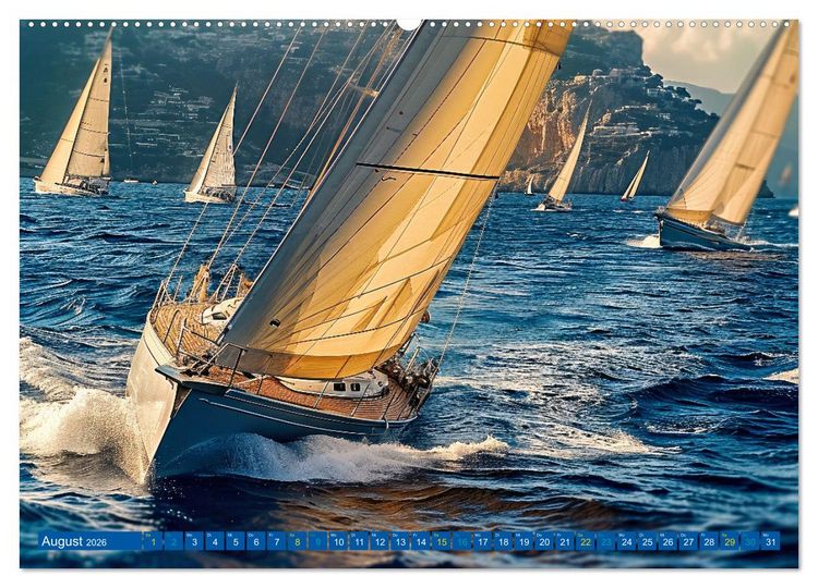 Produktbild: Mit dem Wind um die Welt - segeln (hochwertiger Premium Wandkalender 2026 DIN A2 quer), Kunstdruck in Hochglanz