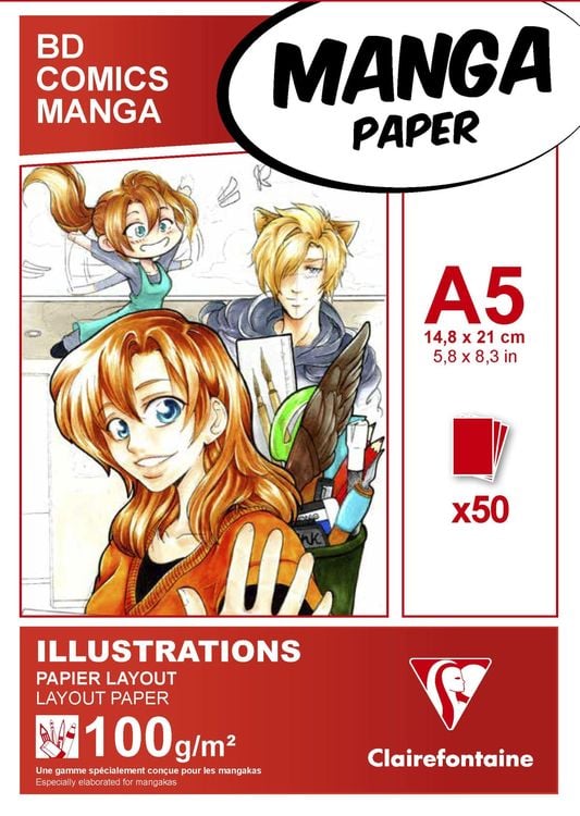 Produktbild: Layoutblock f&uuml;r Mangas und Comics A5 50 Blatt 100g
