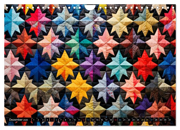 Produktbild: Patchwork - Farben und Formen (Wandkalender 2026 DIN A4 quer), CALVENDO Monatskalender
