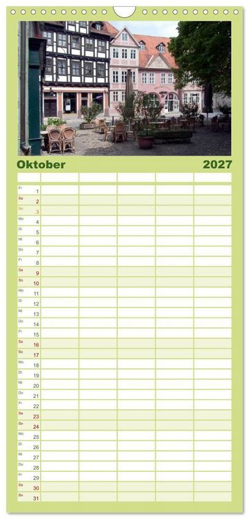 Produktbild: Familienplaner 2027 - Malerisches Quedlinburg mit 5 Spalten (Wandkalender, 21 x 45 cm) CALVENDO