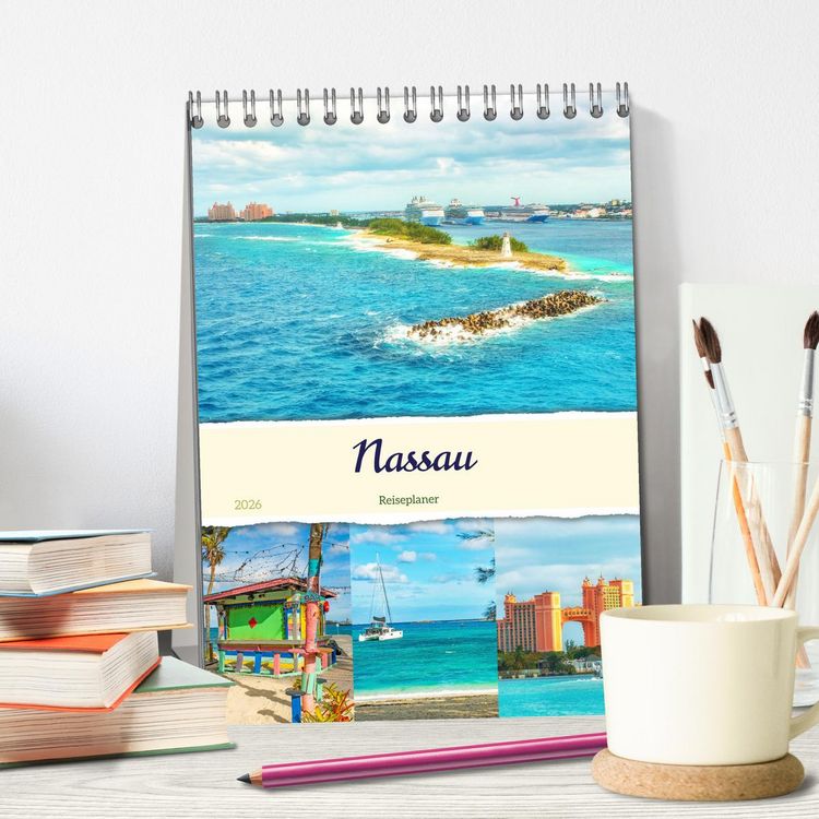 Produktbild: Nassau - Reiseplaner (Tischkalender 2026 DIN A5 hoch), CALVENDO Monatskalender