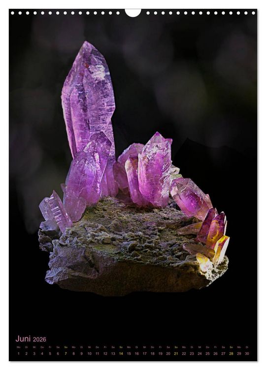 Produktbild: ZAUBERHAFTE MINERALIEN designed by nature (Wandkalender 2026 DIN A3 hoch), CALVENDO Monatskalender
