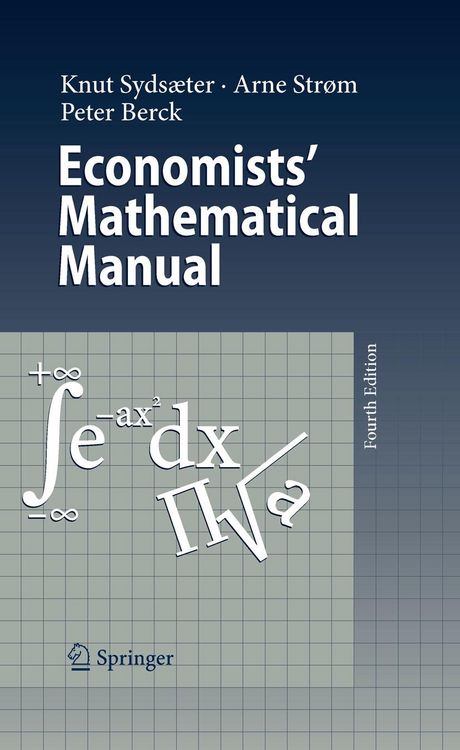 Produktbild: Economists' Mathematical Manual