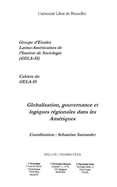 Produktbild: Globalisation gouvernance et logiques re