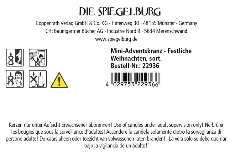 Produktbild: Mini-Adventskranz - Festliche Weihnachten, sort.i.D.