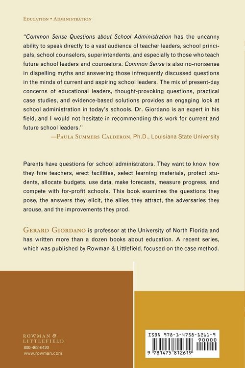 Produktbild: Common Sense Questions about School Administration