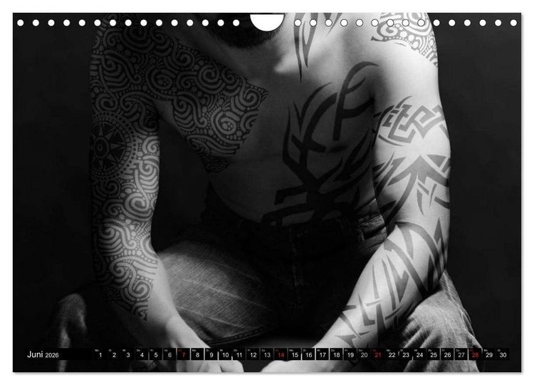 Produktbild: K&ouml;rperkult Tattoo (Wandkalender 2026 DIN A4 quer), CALVENDO Monatskalender