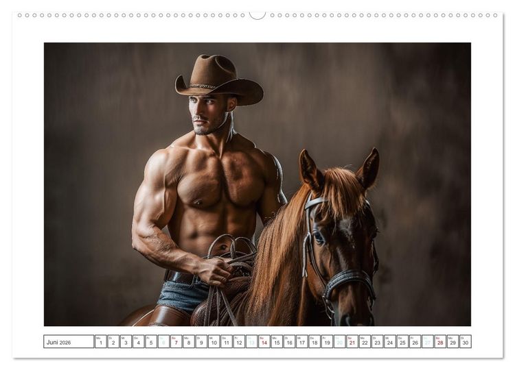 Produktbild: Im Bann des Cowboys (hochwertiger Premium Wandkalender 2026 DIN A2 quer), Kunstdruck in Hochglanz