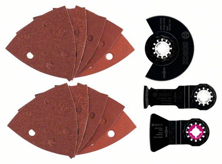 Produktbild: Bosch Accessories 2609256977 Starlock-Set Universal, 13-teilig, f&uuml;r Multi-Cutter, Wood and Metal 1 St.