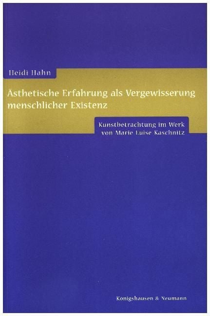 Produktbild: Ästhetische Erfahrung als Vergewisserung menschlicher Existenz