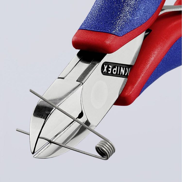 Produktbild: Knipex 77 02 115 Elektronik- u. Feinmechanik Seitenschneider mit Facette 115 mm