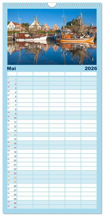 Produktbild: Familienplaner 2026 - Mein Land, Ostfriesland mit 5 Spalten (Wandkalender, 21 x 45 cm) CALVENDO