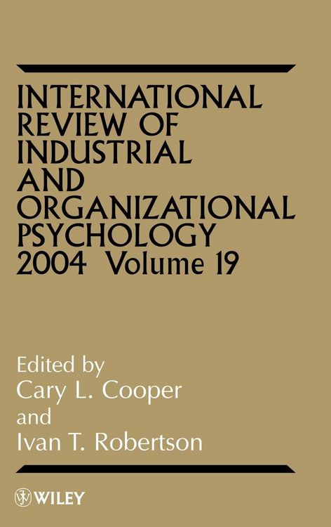 Produktbild: Int Rev of Indust and Org Psych 2004 V19