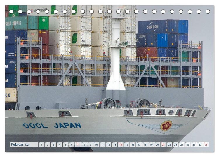 Produktbild: JadeWeserPort Impressionen vom Containerterminal in Wilhelmshaven (Tischkalender 2027 DIN A5 quer), CALVENDO Monatskalender