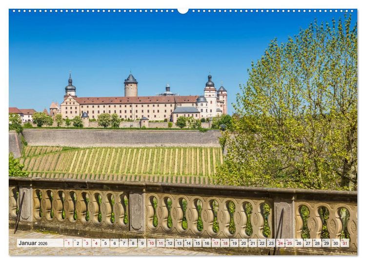 Produktbild: W&Uuml;RZBURG Historisches Stadtherz (hochwertiger Premium Wandkalender 2026 DIN A2 quer), Kunstdruck in Hochglanz