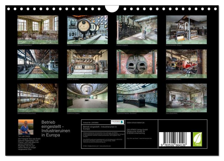 Produktbild: Betrieb eingestellt - Industrieruinen in Europa (Wandkalender 2026 DIN A4 quer), CALVENDO Monatskalender