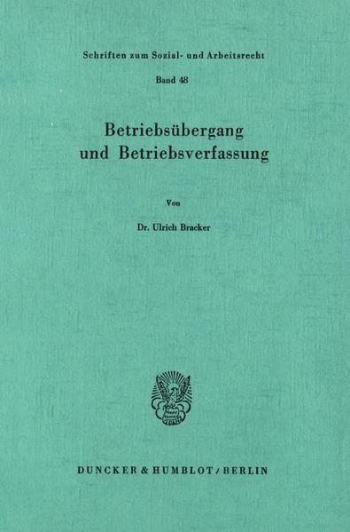 Produktbild: Betriebs&uuml;bergang und Betriebsverfassung.