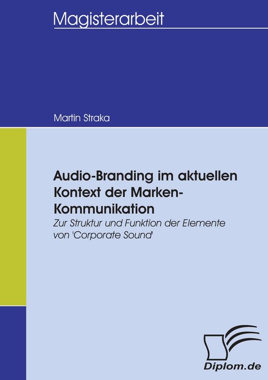 Produktbild: Audio-Branding im aktuellen Kontext der Marken-Kommunikation