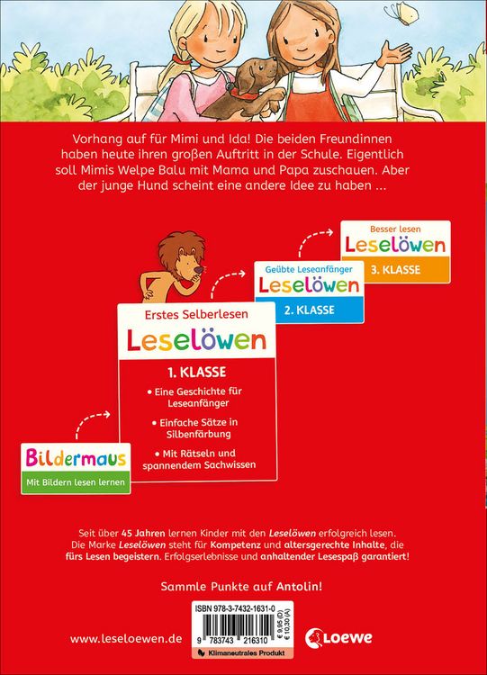 Produktbild: Lesel&ouml;wen 1. Klasse - Zwei Freundinnen und ein neugieriger Welpe