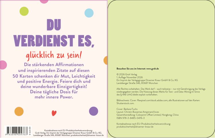 Produktbild: Affirmationskarten: Lebe leicht und wunderbar