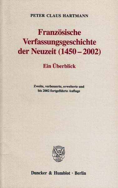 Produktbild: Franz&ouml;sische Verfassungsgeschichte der Neuzeit (1450-2002).