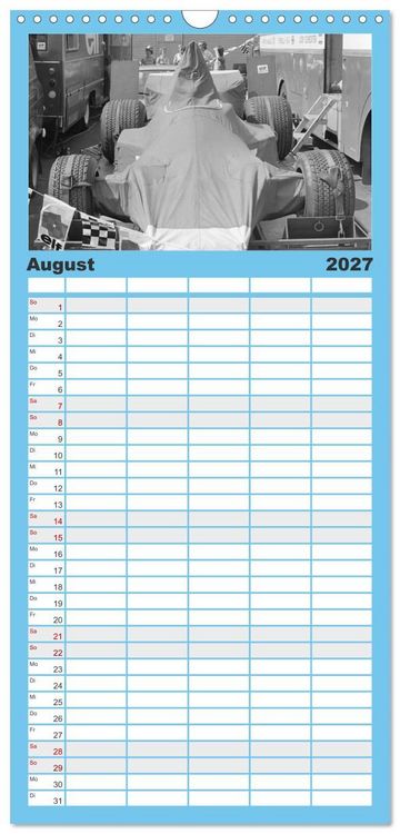 Produktbild: Familienplaner 2027 - Formel, Rennen, Boxengasse 1971-&acute;83 mit 5 Spalten (Wandkalender, 21 x 45 cm) CALVENDO