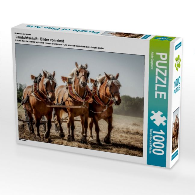 Produktbild: CALVENDO Puzzle Ein Motiv aus dem Kalender Landwirtschaft - Bilder von einst | 1000 Teile Lege-Gr&ouml;&szlig;e 64x48cm Foto-Puzzle f&uuml;r gl&uuml;ckliche Stunden