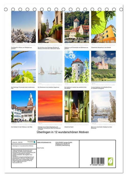 Produktbild: &Uuml;berlingen in 12 wundersch&ouml;nen Motiven (Tischkalender 2027 DIN A5 hoch), CALVENDO Monatskalender