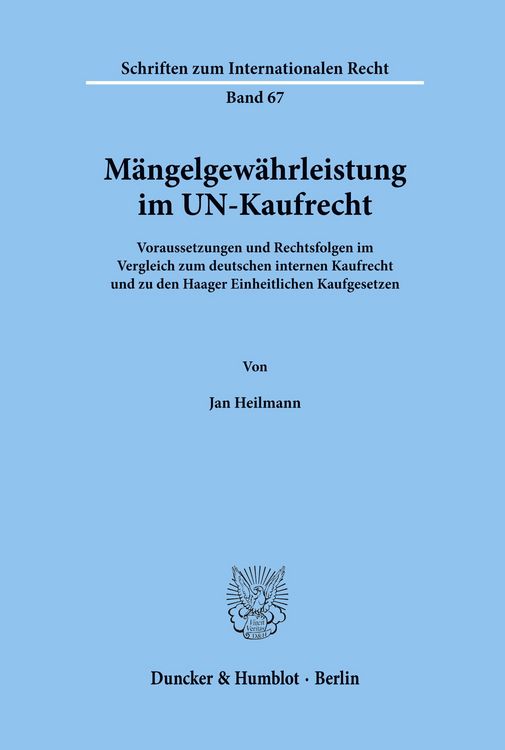 Produktbild: M&auml;ngelgew&auml;hrleistung im UN-Kaufrecht.