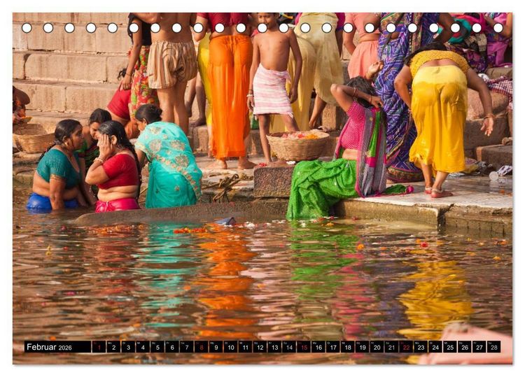 Produktbild: Indien - Varanasi (Tischkalender 2026 DIN A5 quer), CALVENDO Monatskalender