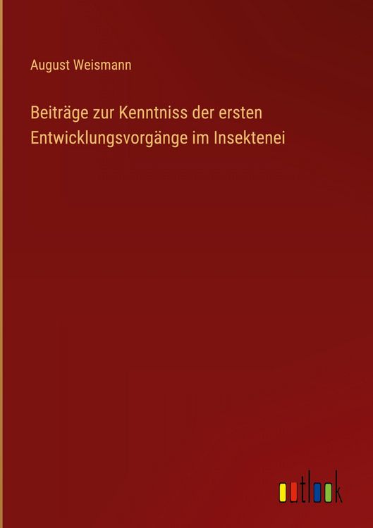 Produktbild: Beitr&auml;ge zur Kenntniss der ersten Entwicklungsvorg&auml;nge im Insektenei