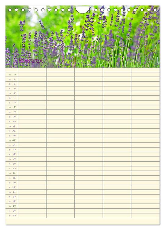 Produktbild: Der Naturgarten Familienplaner (Wandkalender 2026 DIN A4 hoch), CALVENDO Monatskalender