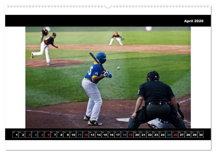 Produktbild: Kultsport Baseball (Wandkalender 2026 DIN A2 quer), CALVENDO Monatskalender