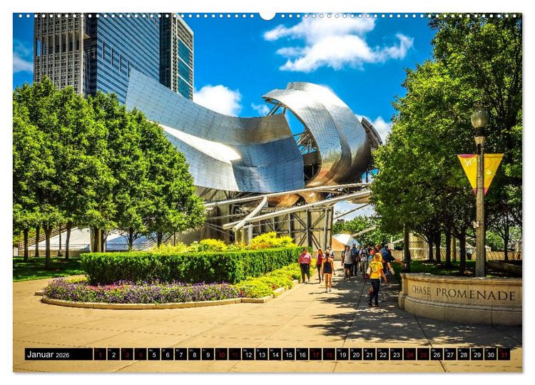 Produktbild: Chicago Impressionen (hochwertiger Premium Wandkalender 2026 DIN A2 quer), Kunstdruck in Hochglanz