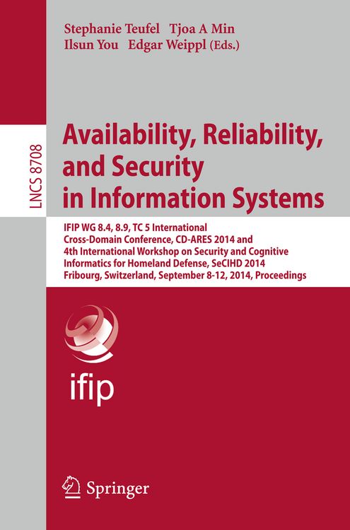 Produktbild: Availability, Reliability, and Security in Information Systems