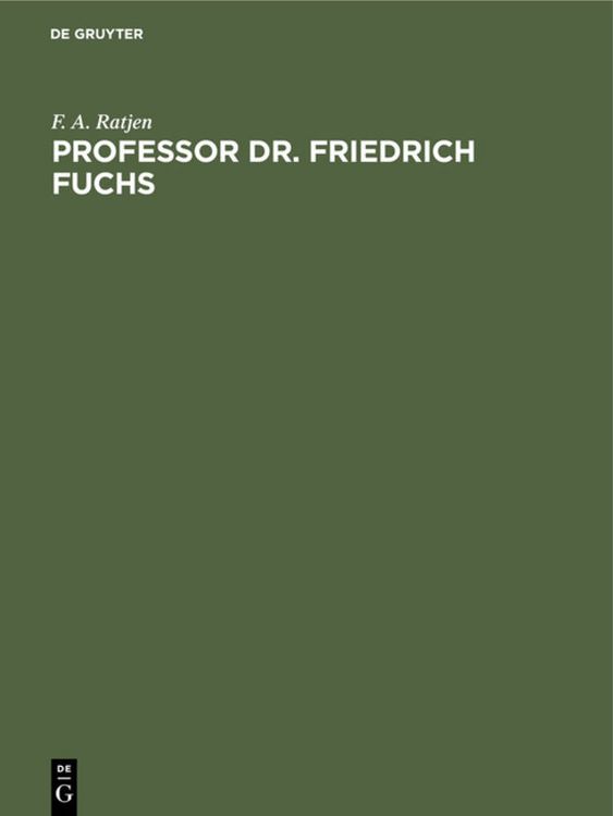 Produktbild: Professor Dr. Friedrich Fuchs