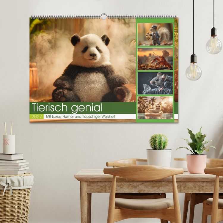 Produktbild: Tierisch genial (Wandkalender 2027 DIN A2 quer), CALVENDO Monatskalender