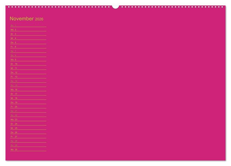 Produktbild: Bastel-Geburtstagskalender pink / Geburtstagskalender (Wandkalender 2026 DIN A2 quer), CALVENDO Monatskalender