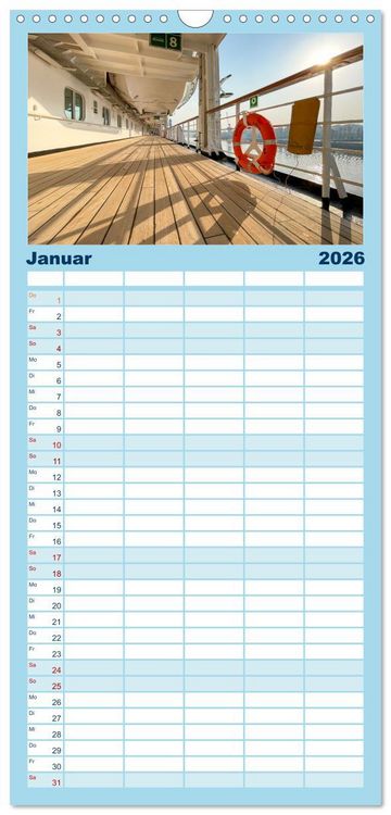 Produktbild: Familienplaner 2026 - Kreuzfahrtpiraten mit 5 Spalten (Wandkalender, 21 x 45 cm) CALVENDO