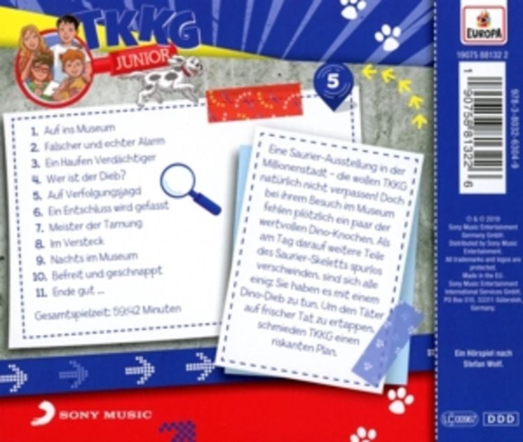 Produktbild: TKKG Junior 05. Die Dino-Diebe
