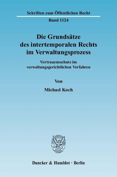 Produktbild: Die Grunds&auml;tze des intertemporalen Rechts im Verwaltungsprozess.