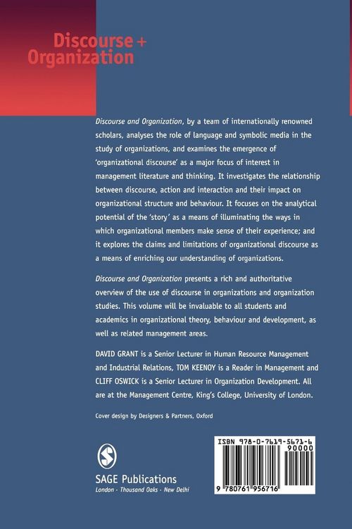 Produktbild: Discourse and Organization
