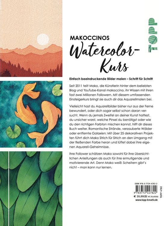 Produktbild: Makoccinos Watercolor-Kurs mit Erfolgsgarantie